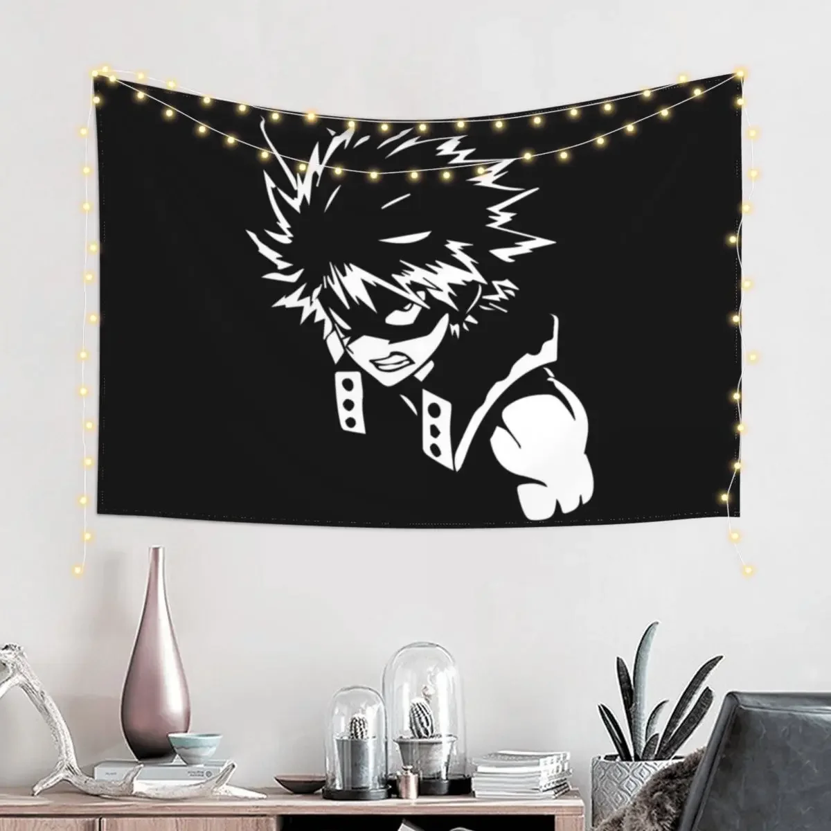 Katsuki Bakugo - Kacchan Anime Fan Art Tapestry Bedroom Organization And Decoration Room Decor Room Decor For Girls Tapestry