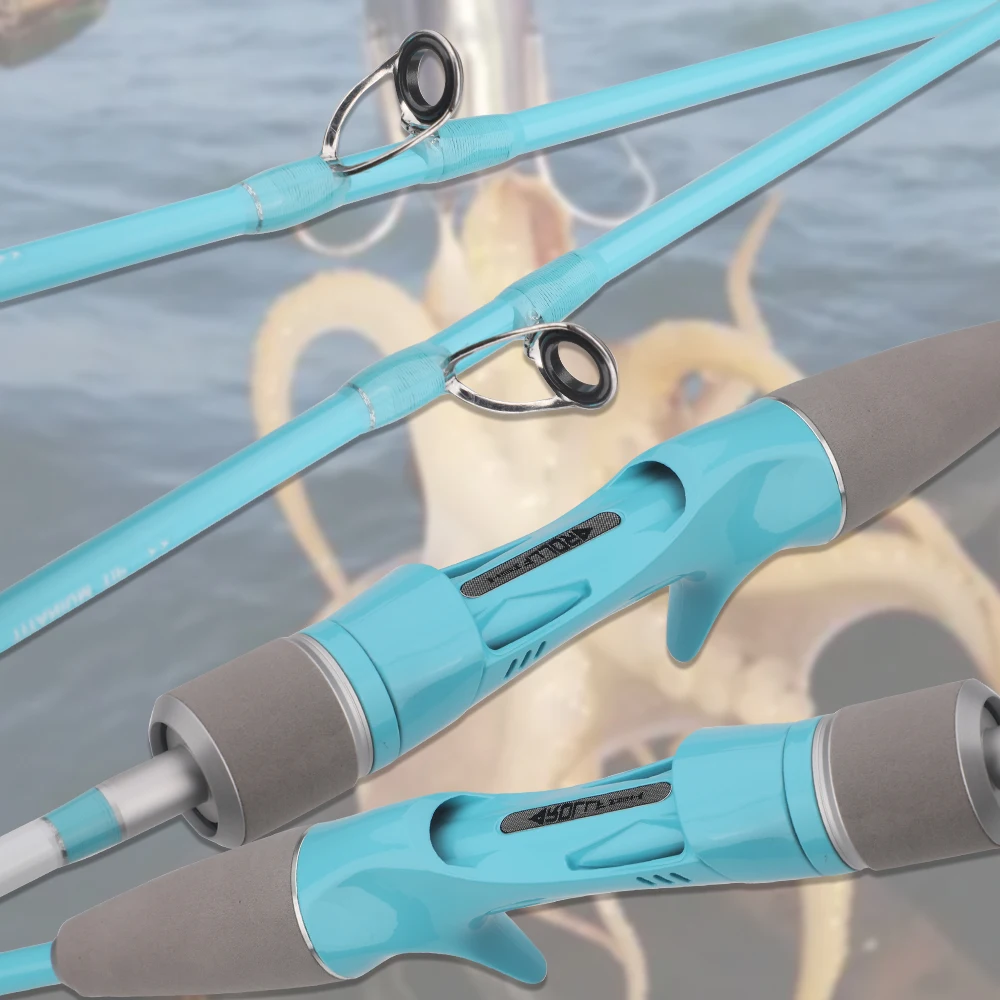 ROLLFISH 1,55M Titan-Spitze Oktopus-Tintenfisch-Kohlefaser-Salzwasser-Bootsrute zum Slow Jigging und Casting + Aufbewahrungstasche – Detail 5