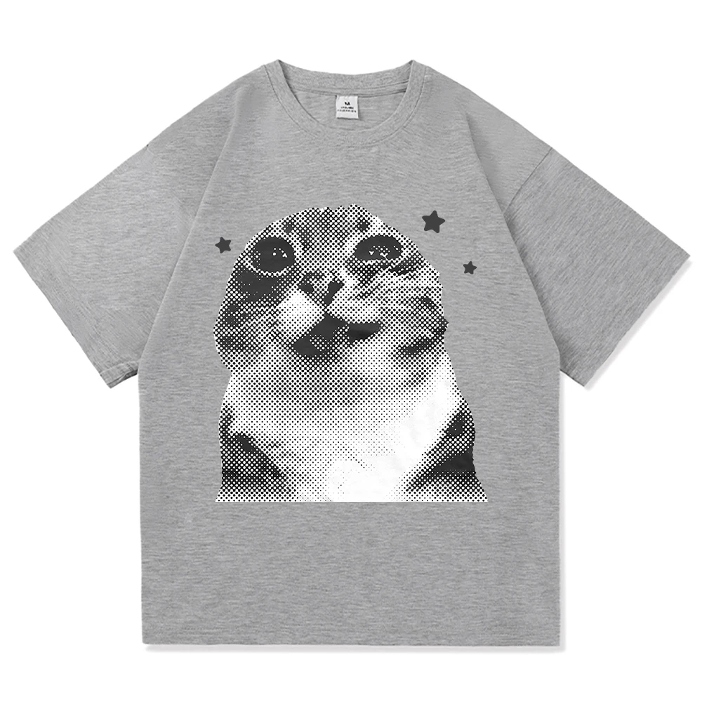 Camiseta Y2K con un divertido باترون دي جاتو نو كريكو كو سي أون كاميسيتا دي خمر الفقرة موخيريس #3