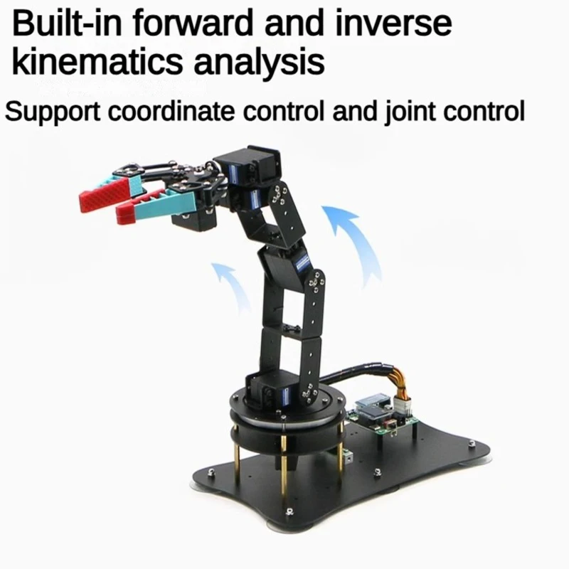 300g Load 6 Dof Robot Arm with Flexible Claw Industrial Manipulator Metal Alloy For Arduino Robot DIY Kit PS2 Programmable Robot - Image 3