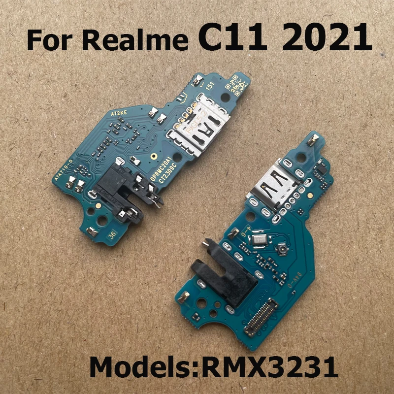 For Realme C11 2021 USB Charging Dock Port Mic Microphone Connector Board Flex Cable Repair Parts For C11 2020 RMX2185 RMX3231