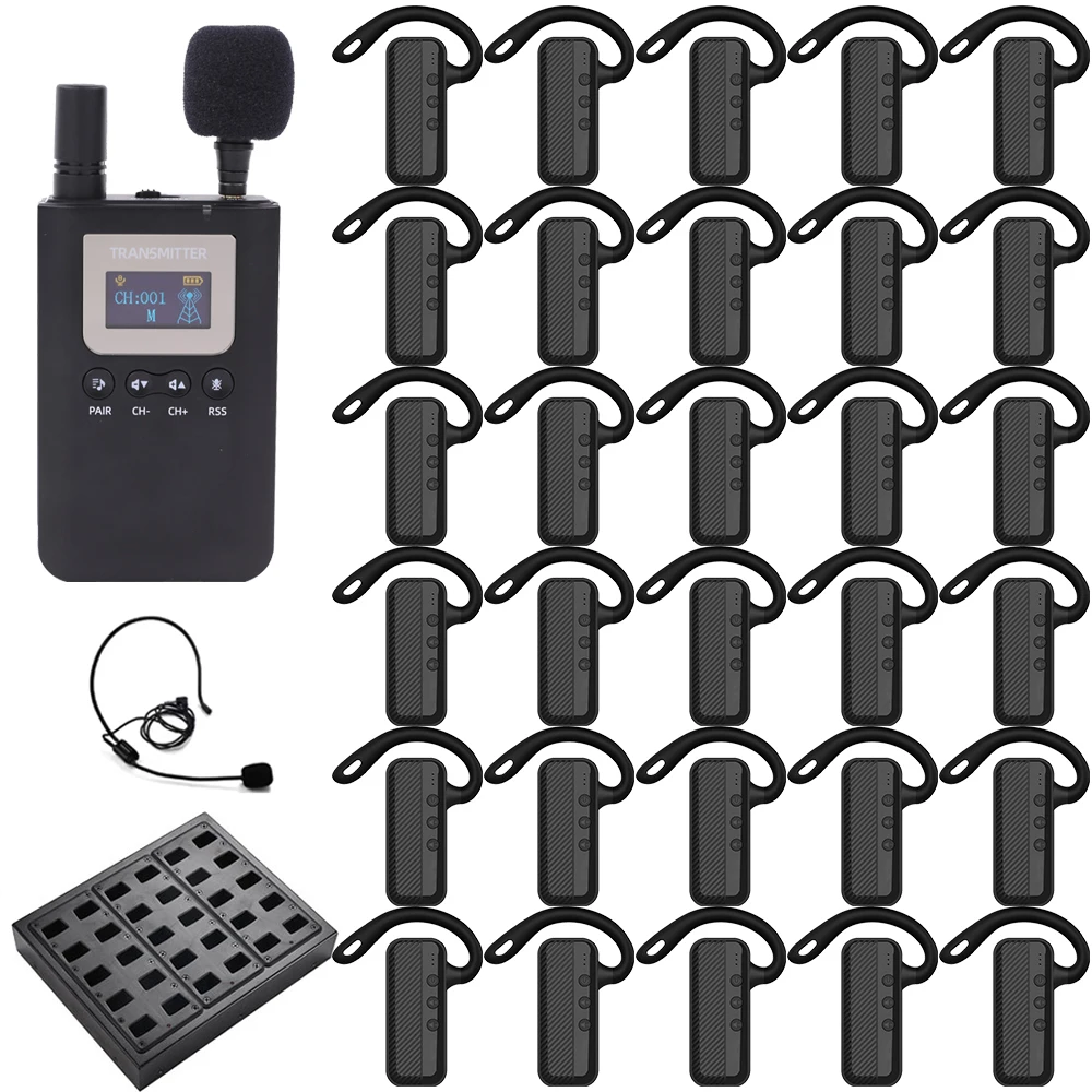 

Wireless Audio Guide System 2.4G Tour Guide System for Travel Agency Simultaneous Interpretation Church Training Tourism Visit