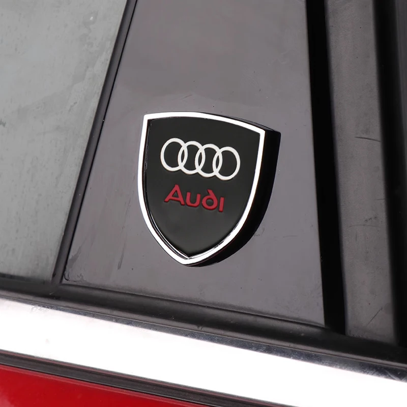 3D Car Styling Shield Emblem Badge Metal Stickers Decor Decals For Audi A3 A4 A5 A6 A7 A8 Q3 Q5 Q7 Q8 B5 B6 B7 B8 TT Sline RS6