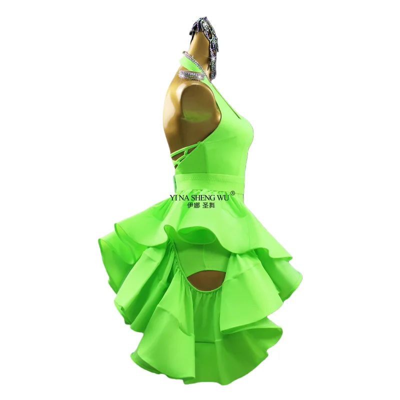 Nuevo vestido de baile latino para mujer 2026, traje de baile Sexy, ropa de escenario, traje de práctica de competición, fiesta para niñas, deporte, graduación, chico Samba