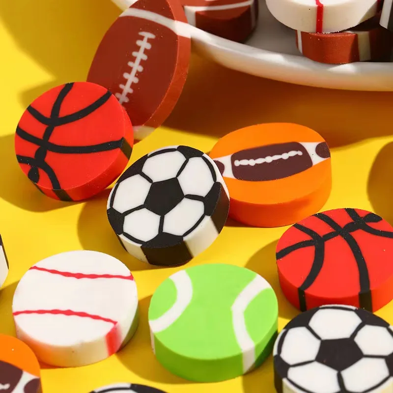 

Creative Football, Rubber Basketball, Rubber Rugby Rubber Multiple Shapes Spherical Cross Border Children's Learning Stationery