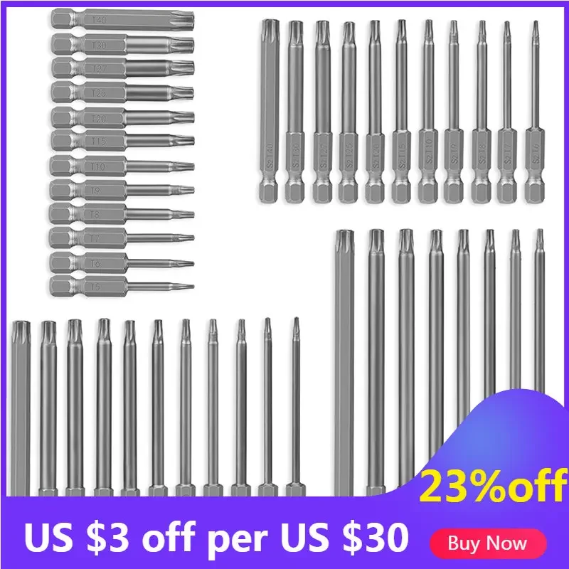 

High Quality S2 Steel Torx Head Screwdriver Bit Set Magnetic Tip Security Torx Bit Torx Head Drill Bit with Hole