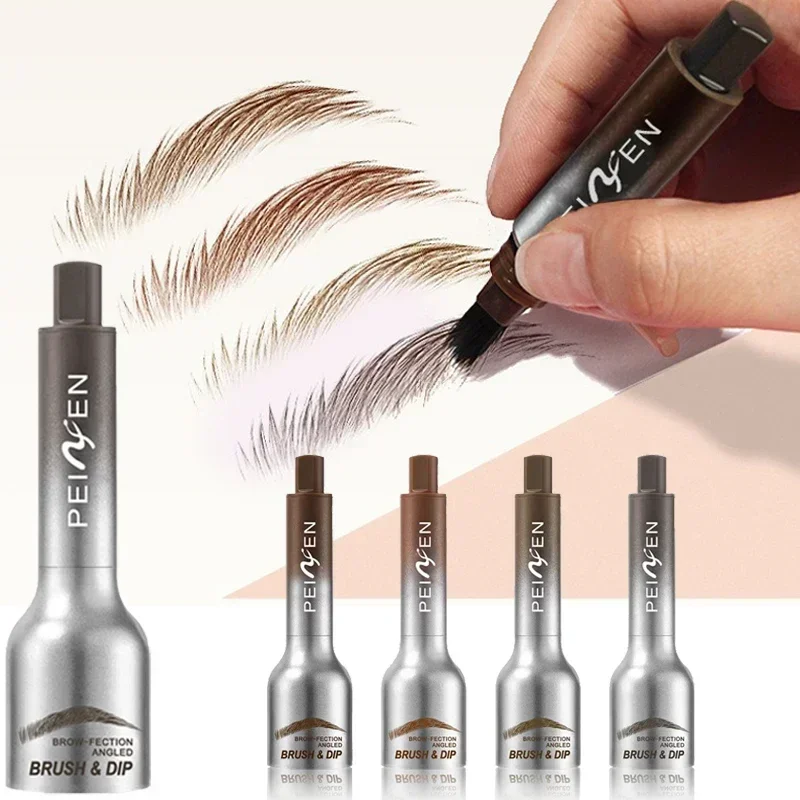 3D Dye Eyebrow Pencil Hairline Anti-smudge Waterproof Lasting Black Brown Brows Large Brush Natural Wild Eyebrow Enhancers Cream