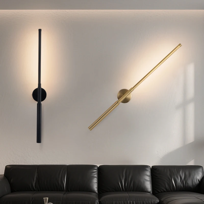 

Modern 5V Rechargeable Wall Lamp Black Copper Led Wall Sconce Light Interior Dimmable Indoor Wall Light for Bedroom Living Room