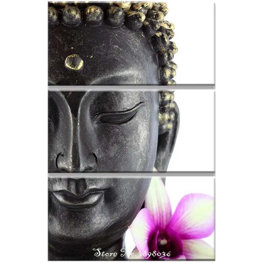 

Diamond painting wall sticker resin diy diamond embroidery square drill triptych flower Buddha Mosaic Needlework rhinestone B26