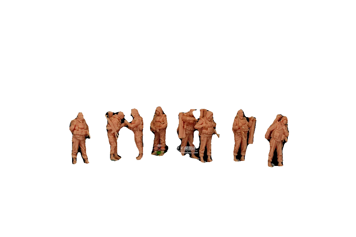 1/72 Russian GRU Special Forces 8-member Team Human Body