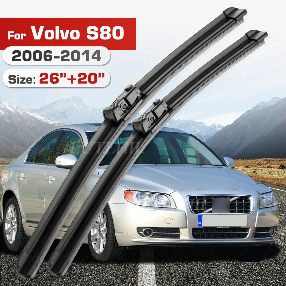 Wischer Für Volvo S80 2006-2014 2007 2008 2009 2010 2011 2012 2013 Front Klingen Windschutzscheibe Windschutz fenster Pinsel 26 "+ 20"