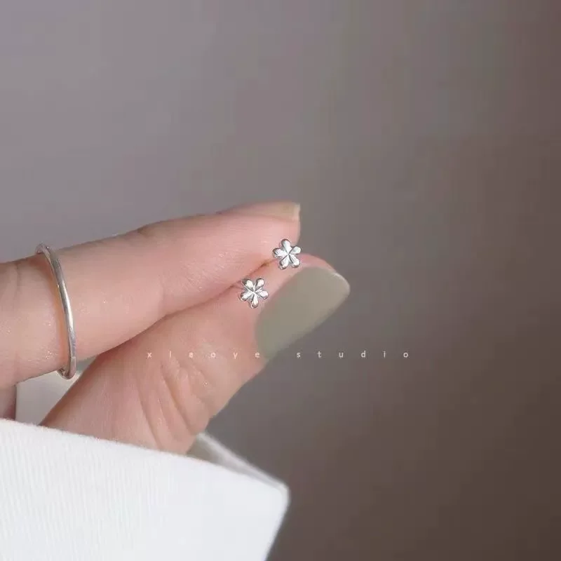 Trendy Mini Rhinestones Stud Earrings for Women Girls Daily Jewelry Cute Round Geometry Small Earrings Accessories - detail 8