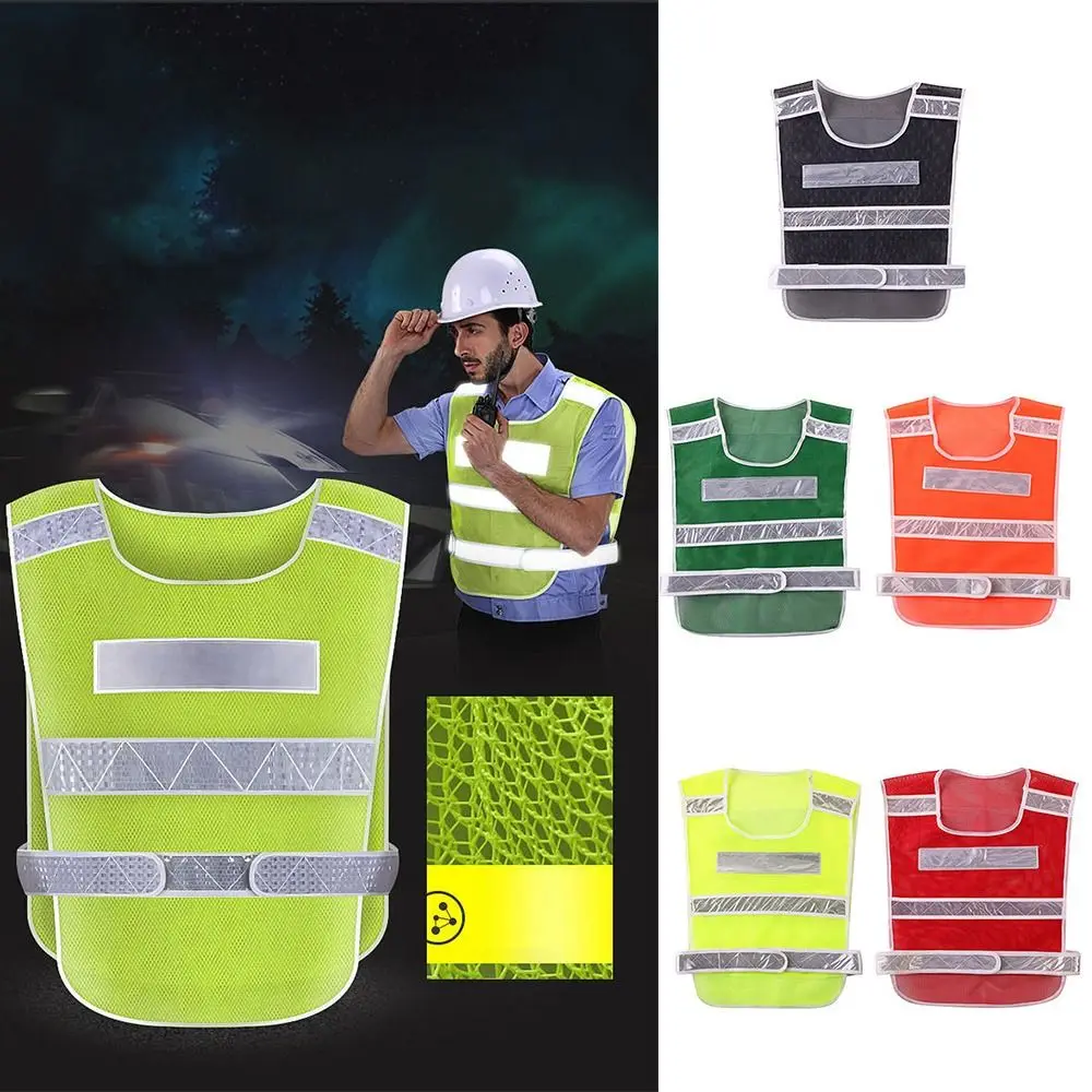 

Multicolor Reflective Vest Lattice Reflective Straps Night Work Safety Vest Mesh Fabric Luminous Grenn Warning Clothing