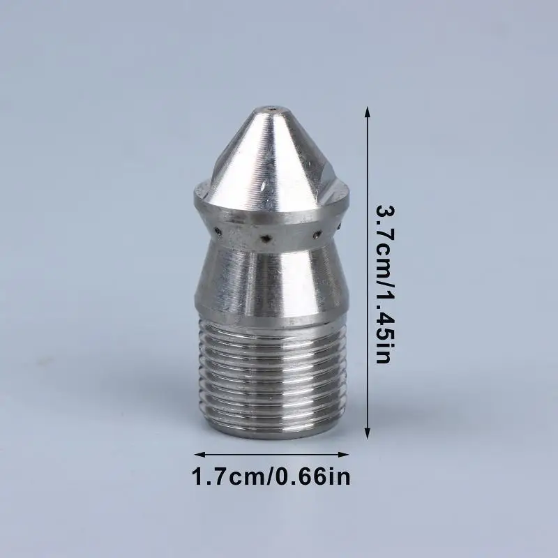 Hot！Pressure Washer Rear Hole Cleaning Nozzle for Drain Sewer Pipes High Pressure Spray Attachment for Blockage Removal