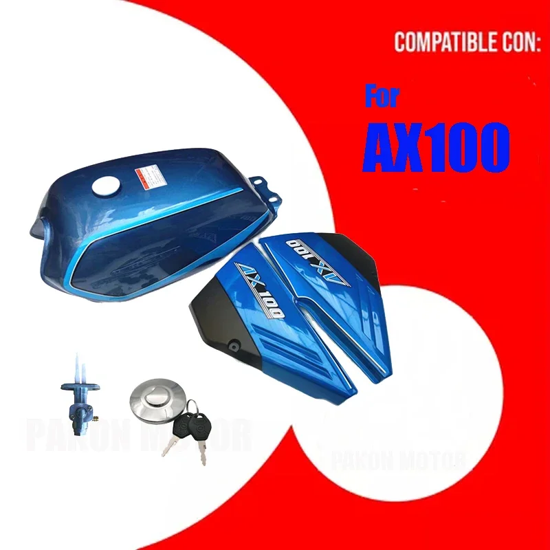 

Motorcycle Fuel Tank Set For Suzuki Haojue Qingqi Jingcheng QJMotor AX100 JC100 HJ100-A Tank with Side Panels Tank Cap Petro Tap