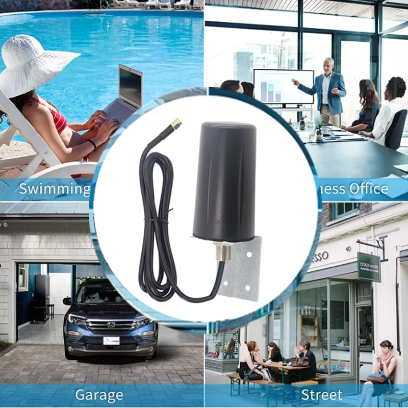 TS9 5G 4G 3G GSM Aerial IP67 Waterproof Indoor Outdoor External LTE WiFi Omni 15dbi Antenna For  Signal Booste With 3m  Cable