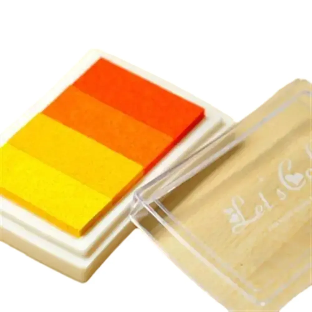 1PCS 6style Inkpad Ink Stamp Pad Colorful Cartoon Craft Inkpad Set For DIY Funny Work Fingerprint Scrapbooking Accessories