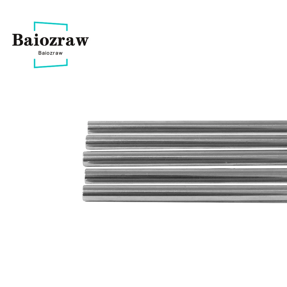 Baiozraw MOTION อะไหล่แบริ่งเหล็ก D ประเภทเพลาบดแบน Linear Rail ความยาวรอบ30/45/50/60มม.เส้นผ่านศูนย์กลาง5มม.3D เครื่องพิมพ์