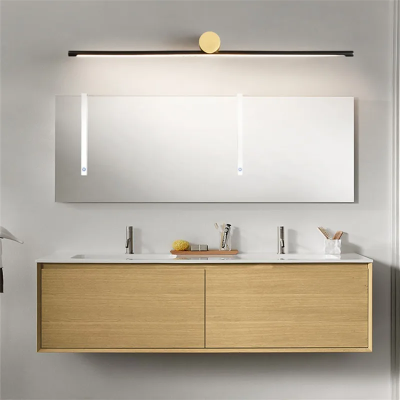 ULANI Contemporary Brass Vanity Fixture specchio luce anteriore Led 3 colori dispositivo da bagno bagno trucco semplice lampada da parete