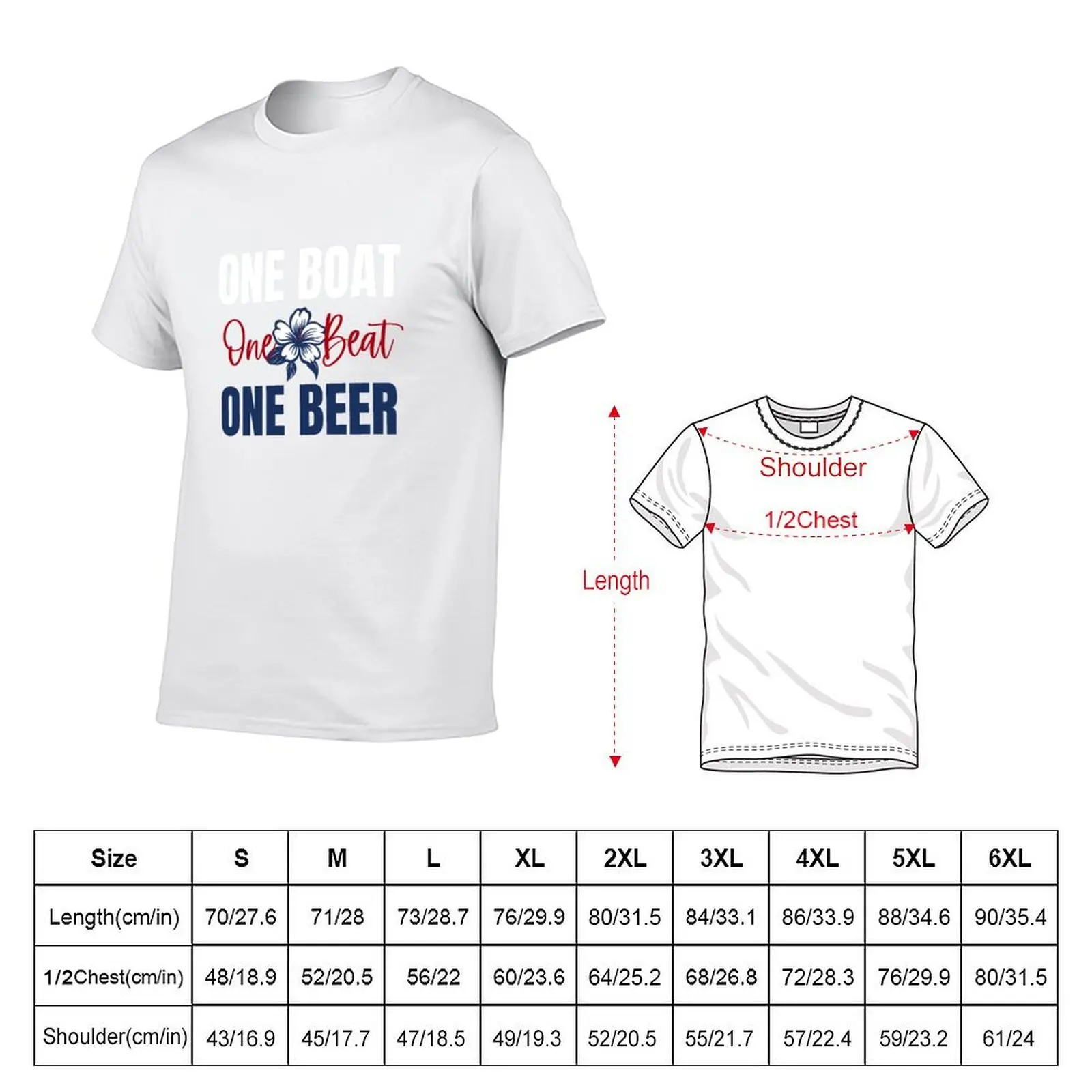 One Boat One Beat One Beer Flower T-Shirt customs design your own graphic t shirt vintage men clothes