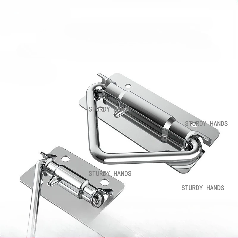 304 thick stainless steel heavy-duty folding spring handle box handle D-shaped lifting ring triangular pull ring