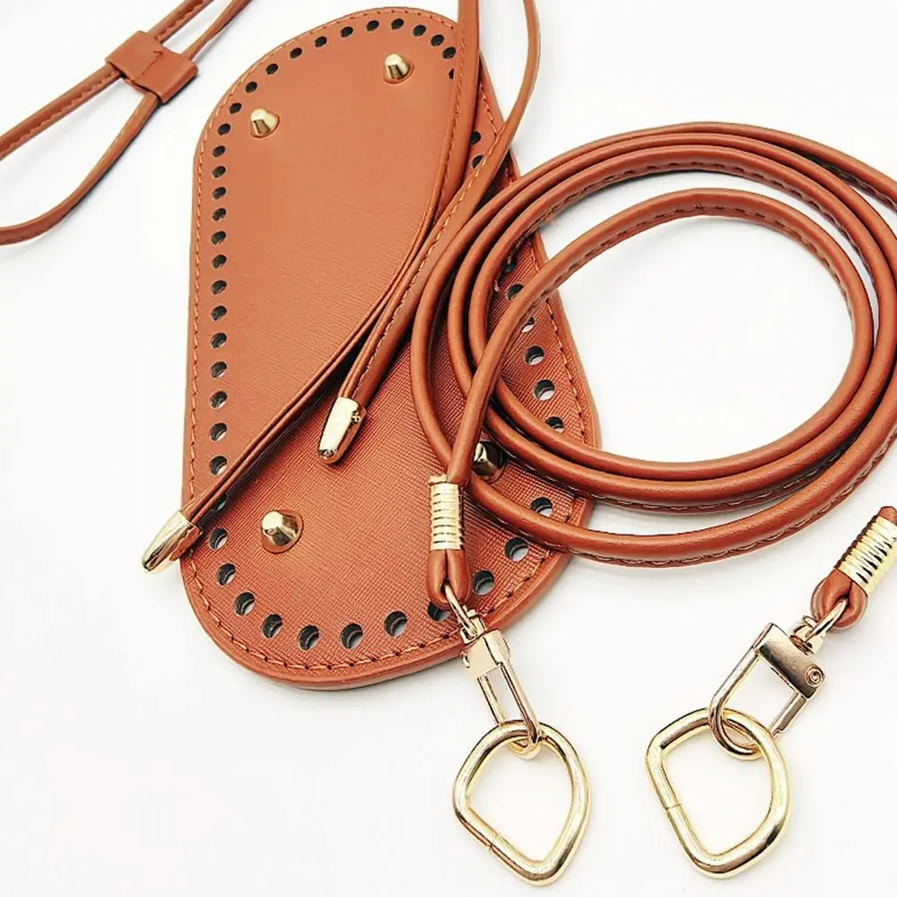 3PCS/SET DIY Handmade Crochet Bucket Dumpling Bag Accessories Bottom Plate Shoulder Strap Drawstring