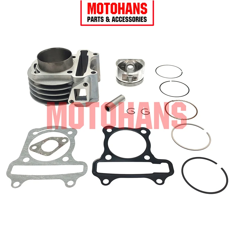 

HM15120352 GY6 120CC 52MM BIG BORE CYLINDER AND CONVEX PISTON KIT 13MM PIN SCOOTER ENGINE PARTS FOR 139QMB CHINESE SCOOTERS ATV