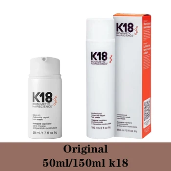 K18 tratamento capilar original, condicionador sem enxágue, reparo molecular, cabelos secos, 4 minutos para danos reversos do cabelo, hidratação, máscara capilar