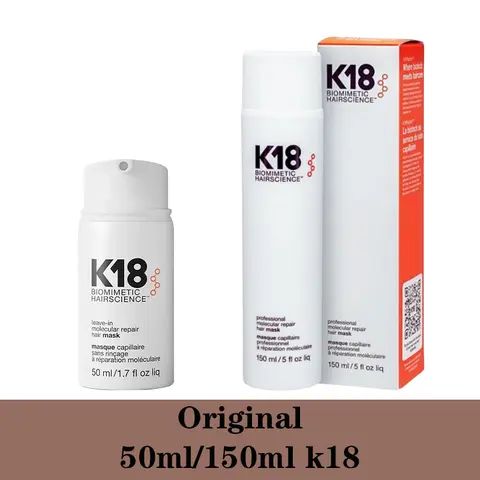 K18 오리지널 헤어 트리트먼트 리브인 컨디셔너 분자 수리 건성 모발 모발 손상을 역전시키는 4분 모이스춰라이징 헤어 마스크