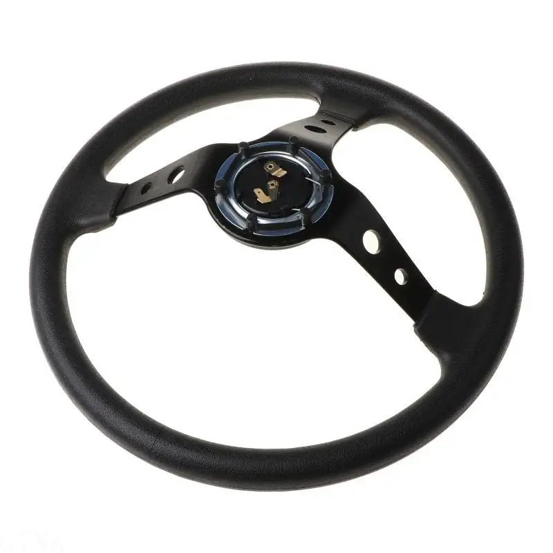 G7NA Auto Zubehör Sport Lenkrad Universal 14 zoll PVC Leder Lenkrad Auto Racing Lenkräder – Detail 5