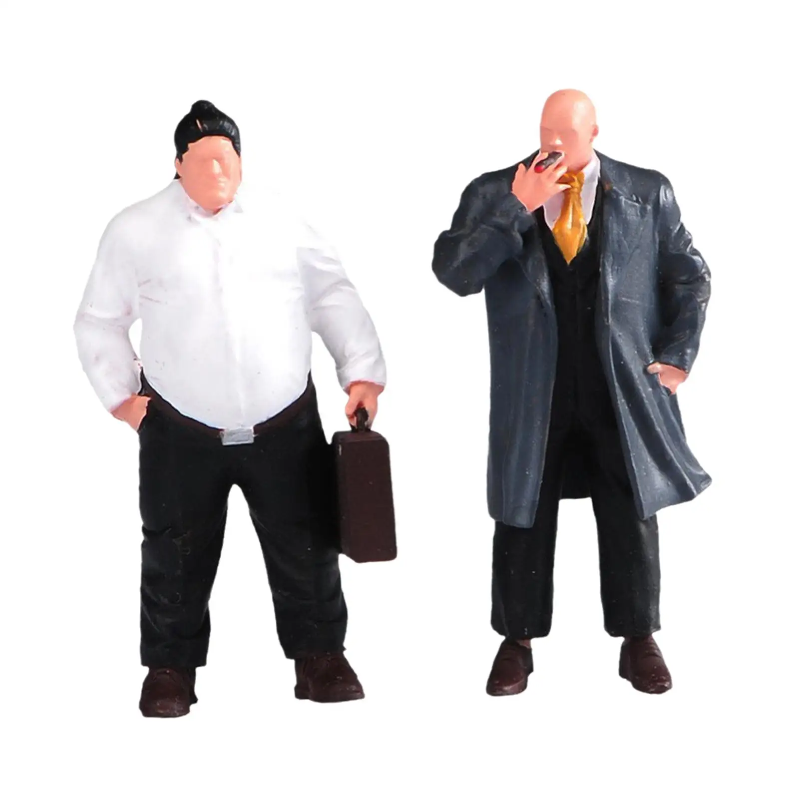 2x 1:64 Scale Street Thug Ornament Mini Robber Tiny People Model for Miniature Projects