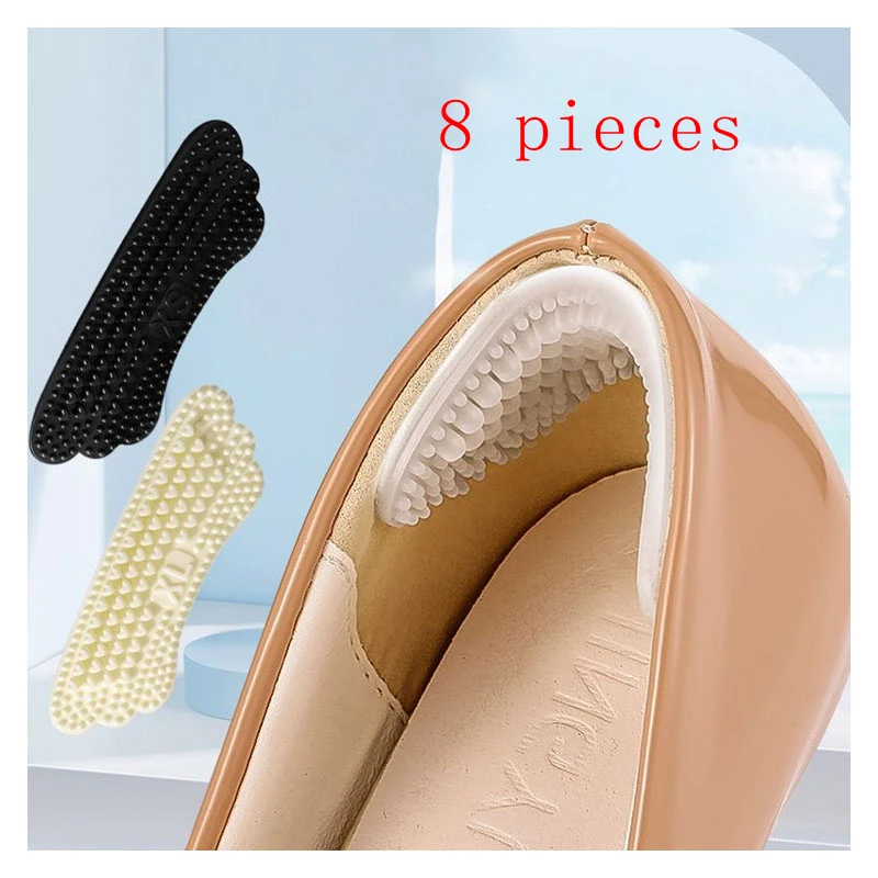 

8 Pcs Butterfly Silicone Heel Inserts Shoe Pads Heels Anti-falling Magic Heel Stickers Reduce Shoe Size Women Men Anti Slip Pad