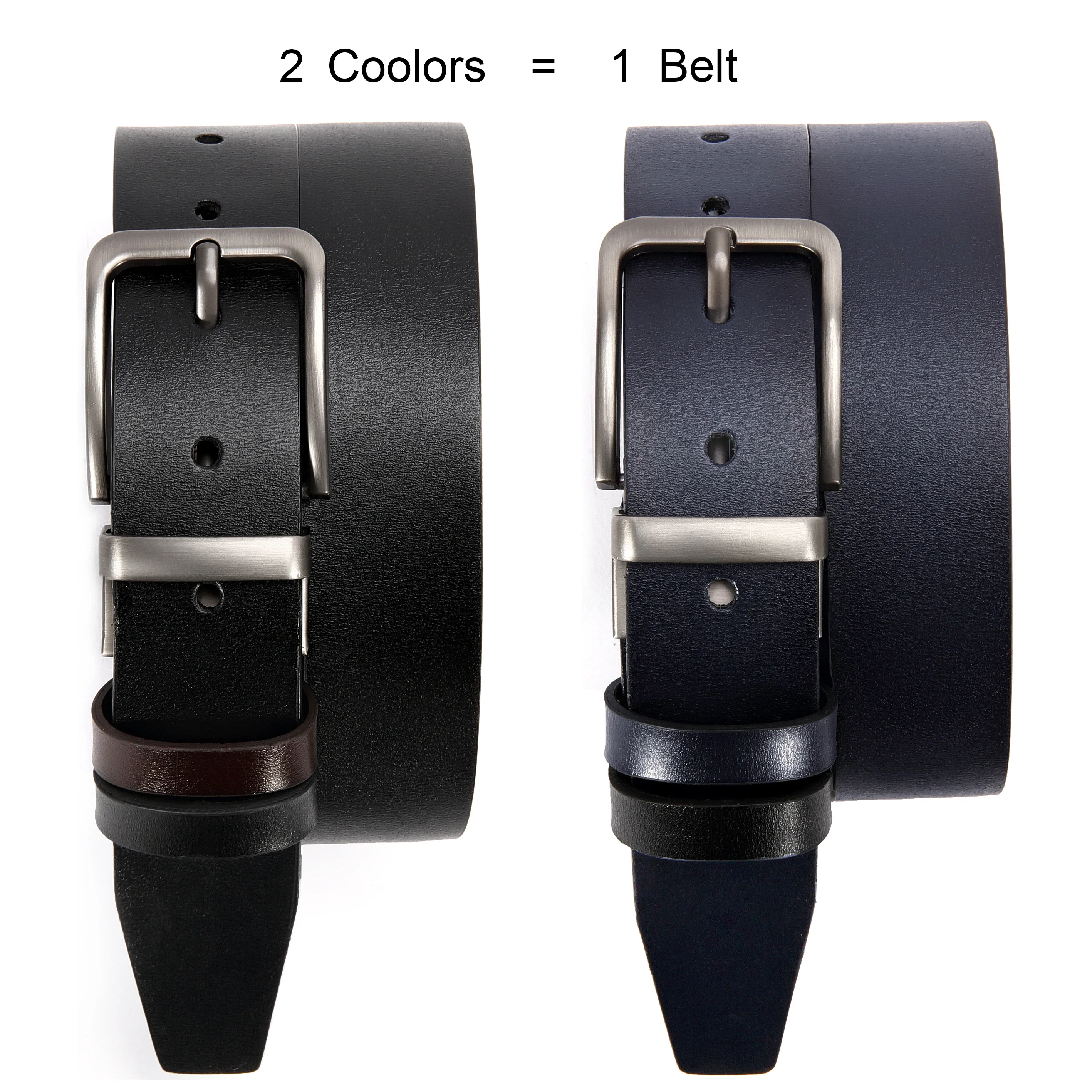 Men's Genuine Leather Pin Buckle Casual Belt
