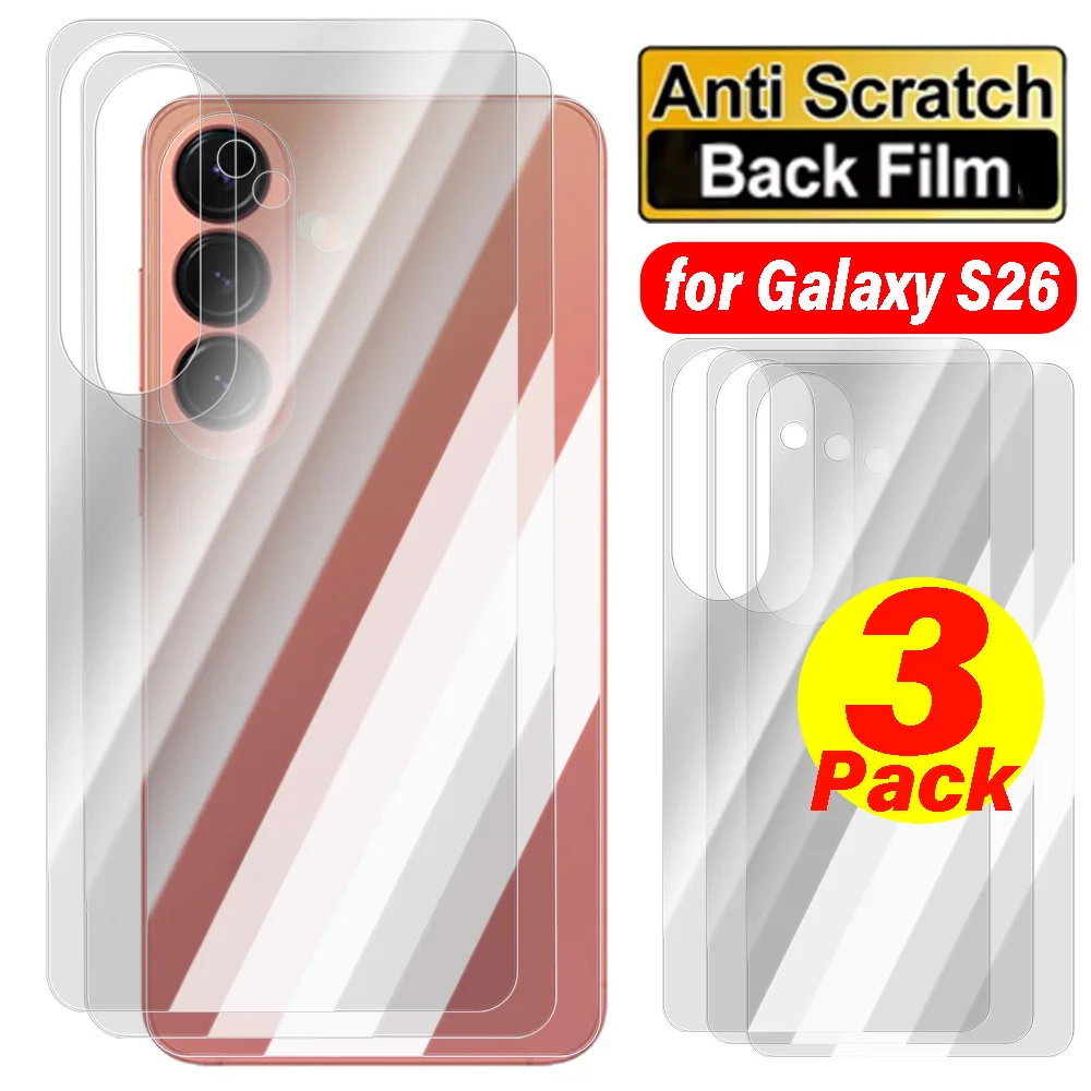 

1-3Pack Back Tempered Glass for Samsung Galaxy S26 S26Plus S26Ultra 5G Anti-scratch Back Film Screen Protector for Galaxy S26