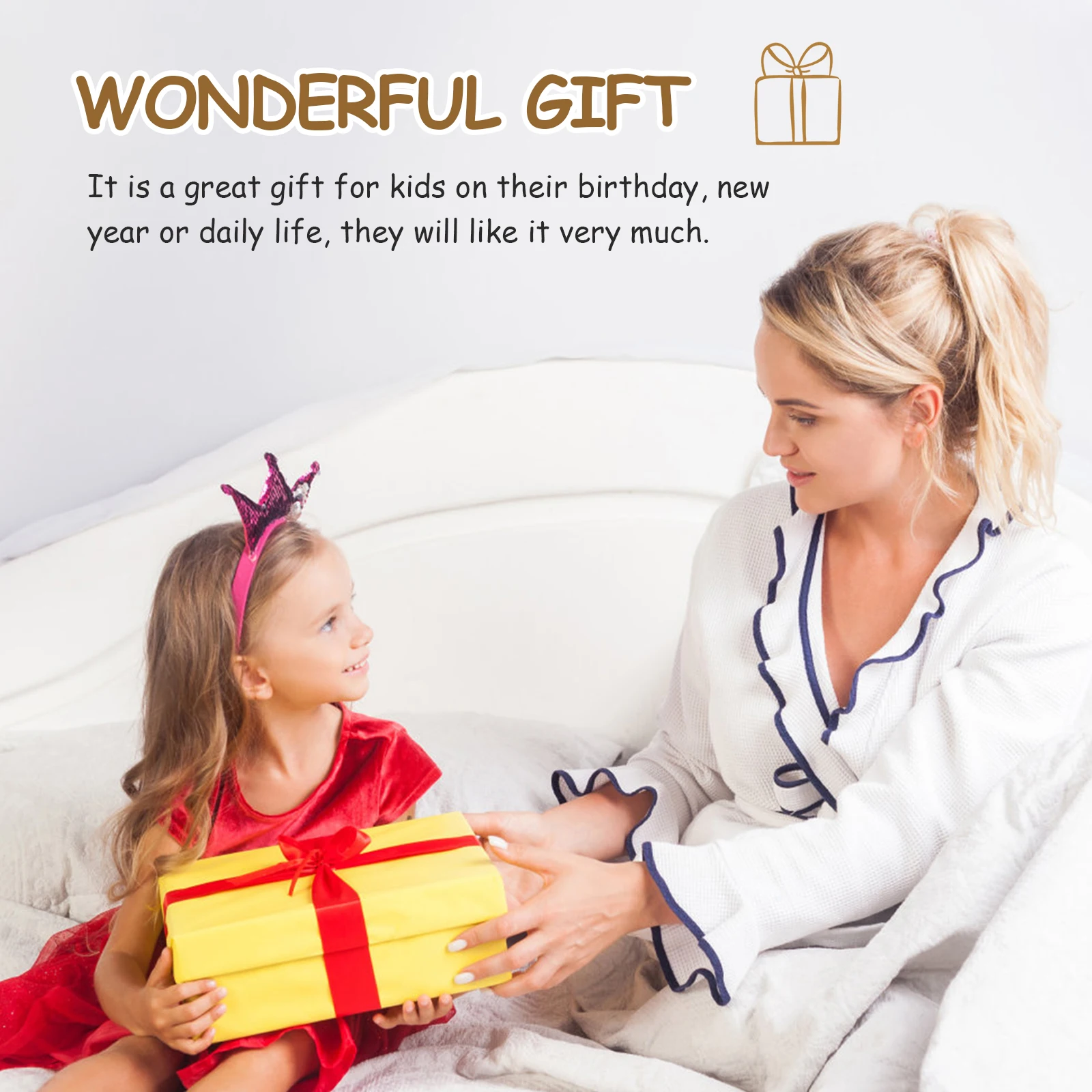 لعبة ميكروويف صغيرة ذهبية صغيرة لفرن الميكروويف البلاستيكي للأطفال أجهزة المطبخ سلسة وآمنة وممتعة للتطوير المعرفي