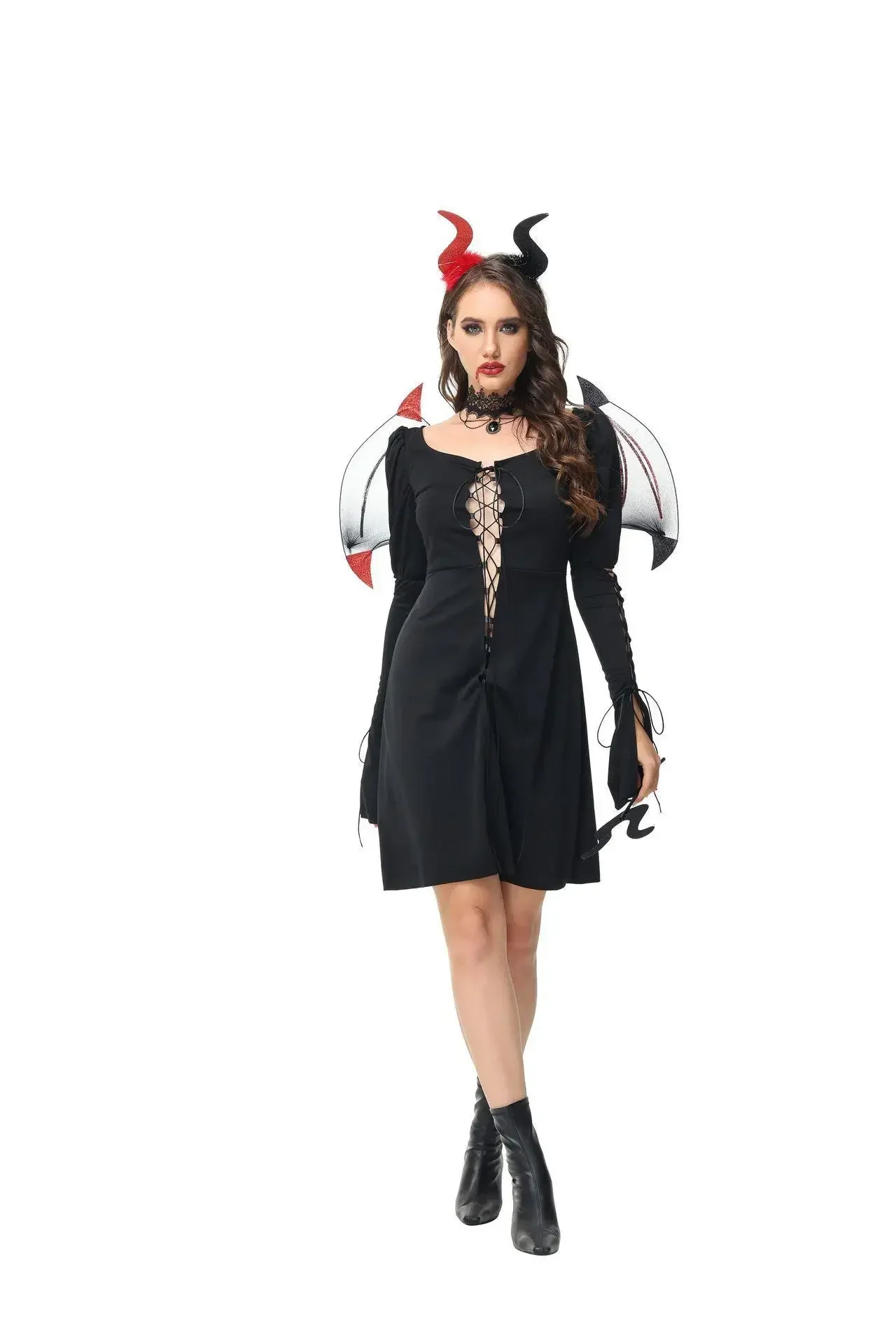 2025new halloween bruxa vestido de tiras sexy bruxa cosplay traje de palco