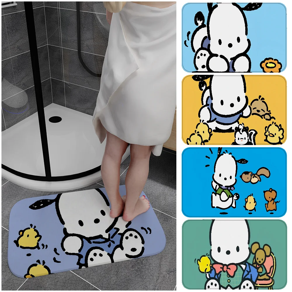 

Pochacco-S Коврик для двери Моющийся Нескользящий коврик для гостиной, дивана, стула, коврик для кухни, прикроватные коврики