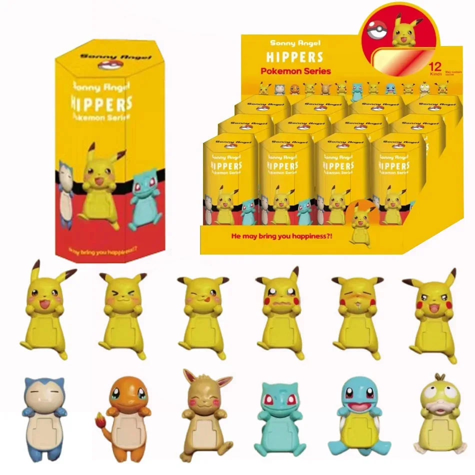Caja ciega sorpresa de Pokémon, figuras de anime misteriosas, incluida Pikachu y Bulbasaur, juguete para niños con tema de Ángel de fiesta