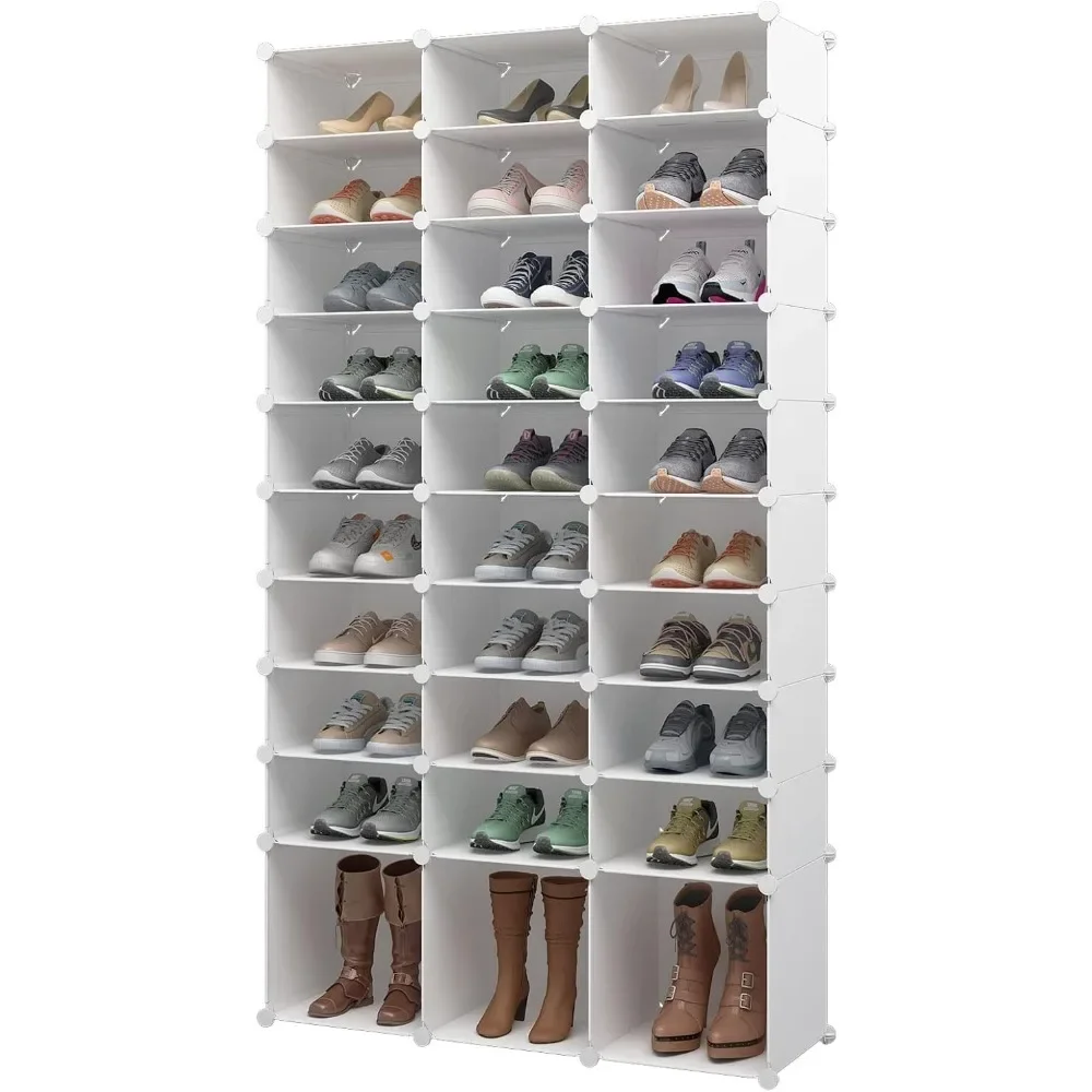 72 Paar Schuhregal-Organizer: Schlanker, stapelbarer Schuhschrank für Eingangsbereich und Hallen