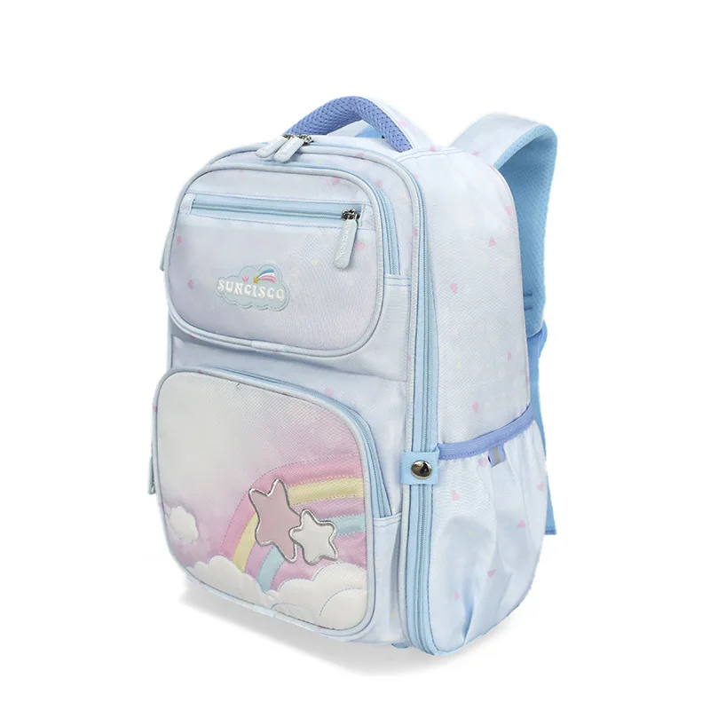 2023 New Children Girl SchoolBag Girl Rainbow embroidery  Backpack Casual Bags Backpacks For Teenage School Bag