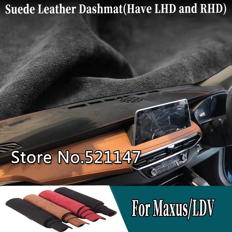 Accessories Car-Styling Suede Leather Dashmat Dashboard Covers Dash Mat Carpet For Maxus LDV T70 T60 T90 G10 G50 G20 D90 PRO D60