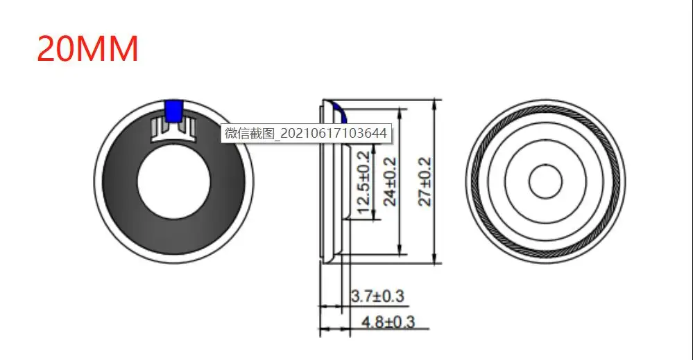 초박형 스피커 0.5W 1W 8ohms 32R 16R 8R 스피커 직경 20mm 23mm 26mm 27mm 28mm 30mm 32mm 36mm 40mm 50mm 57mm 스피커