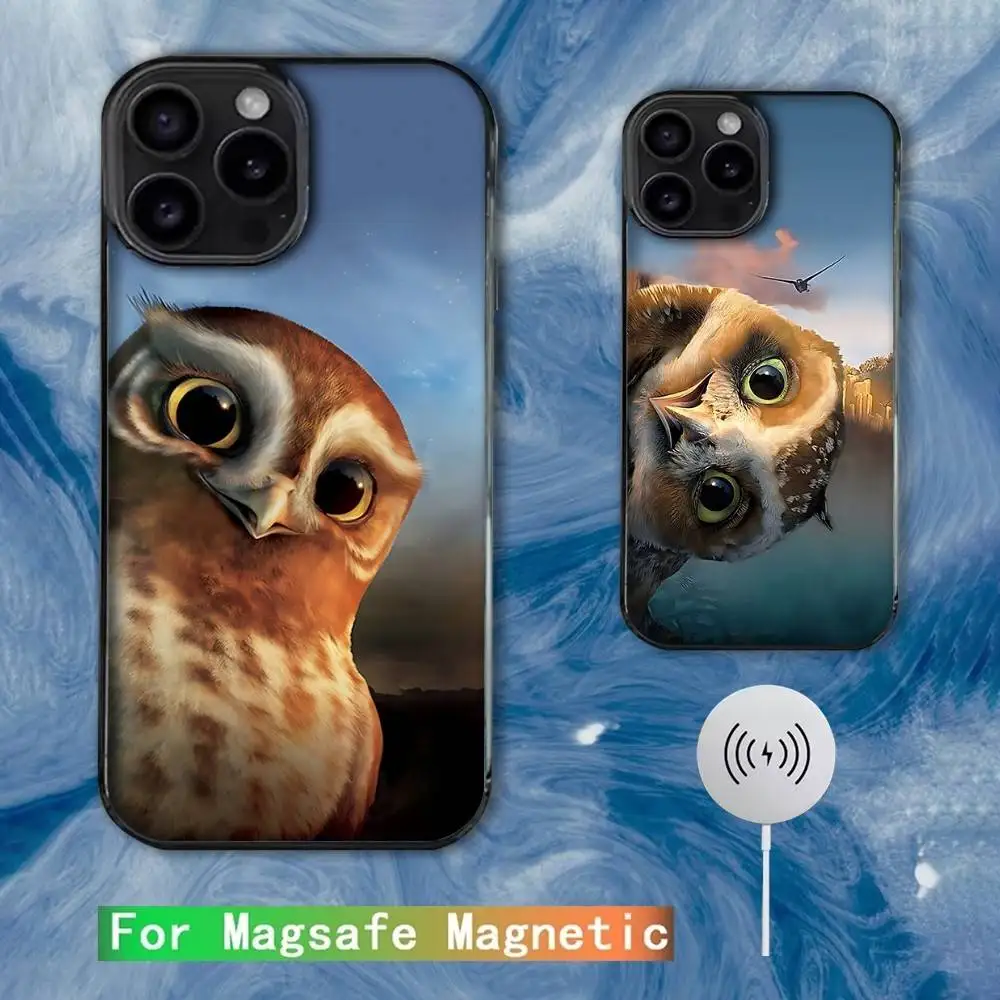 

Cute Owl Phone Case For iPhone 16e,16,15,14,13,12,11,Plus,Pro,Max,Mini Magsafe Magnetic Wireless Charging