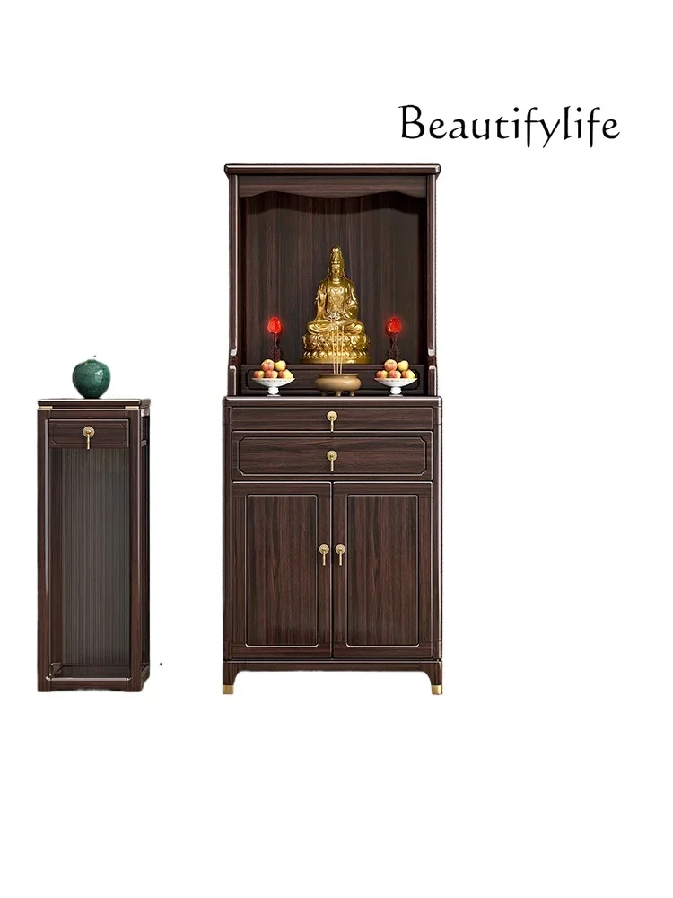 

Chinese Style Ebony Buddha Shrine Living Room Home God of Wealth Worship Table Middle Hall Altar