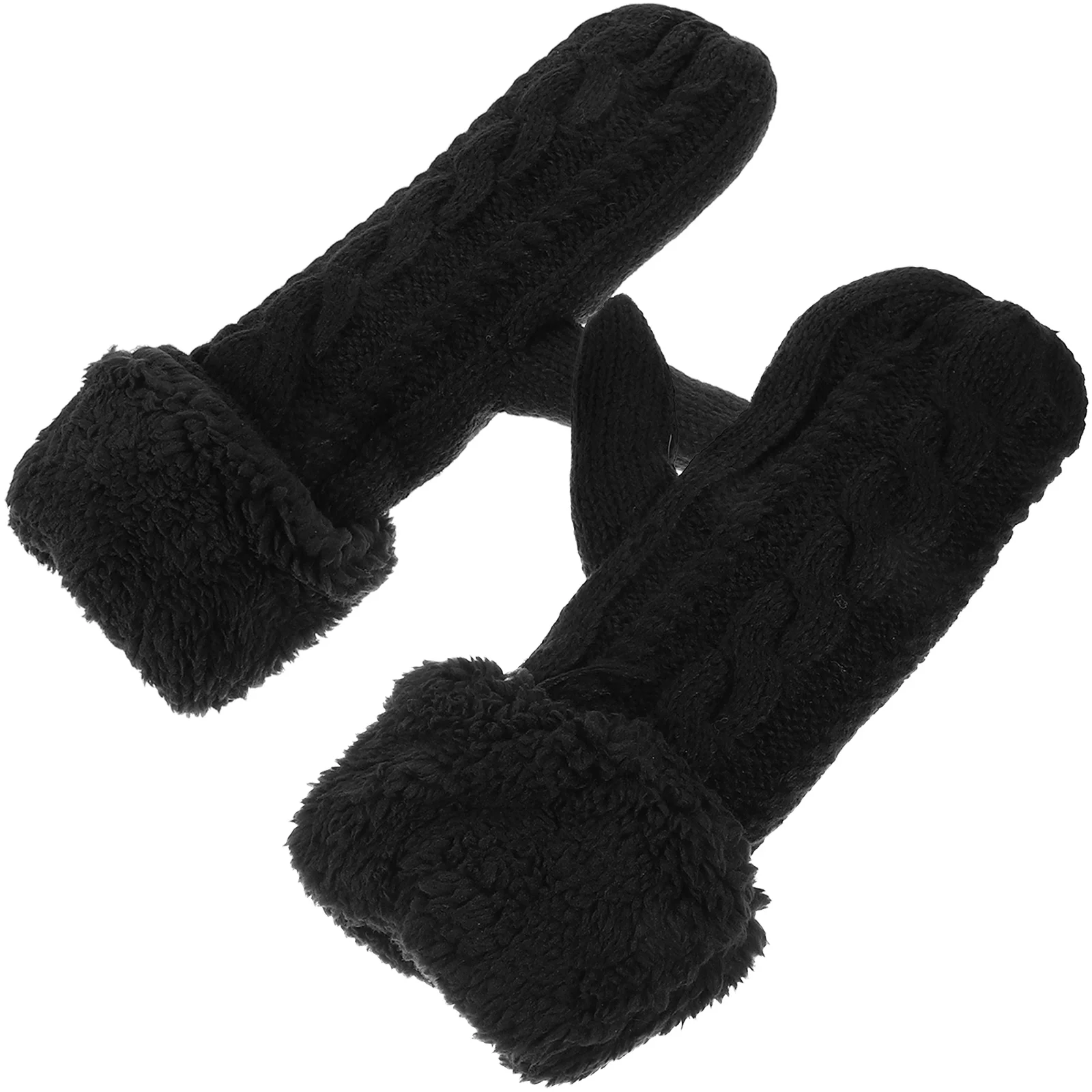 

1Pair Winter Gloves Acrylic Fibers Thermal Cozy Thick Knit Mittens Outdoor Activities Skiing Snowboarding Ice Skating Men Women