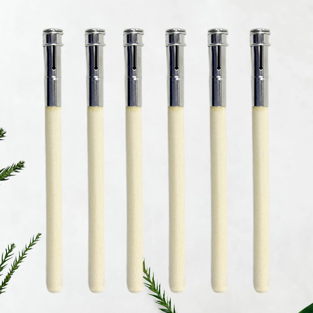 

6 шт., удлинитель для карандашей, никелированное металлическое кольцо, деревянная ручка для коротких карандашей, сбалансированная фиксация, принадлежности для художественного рисования