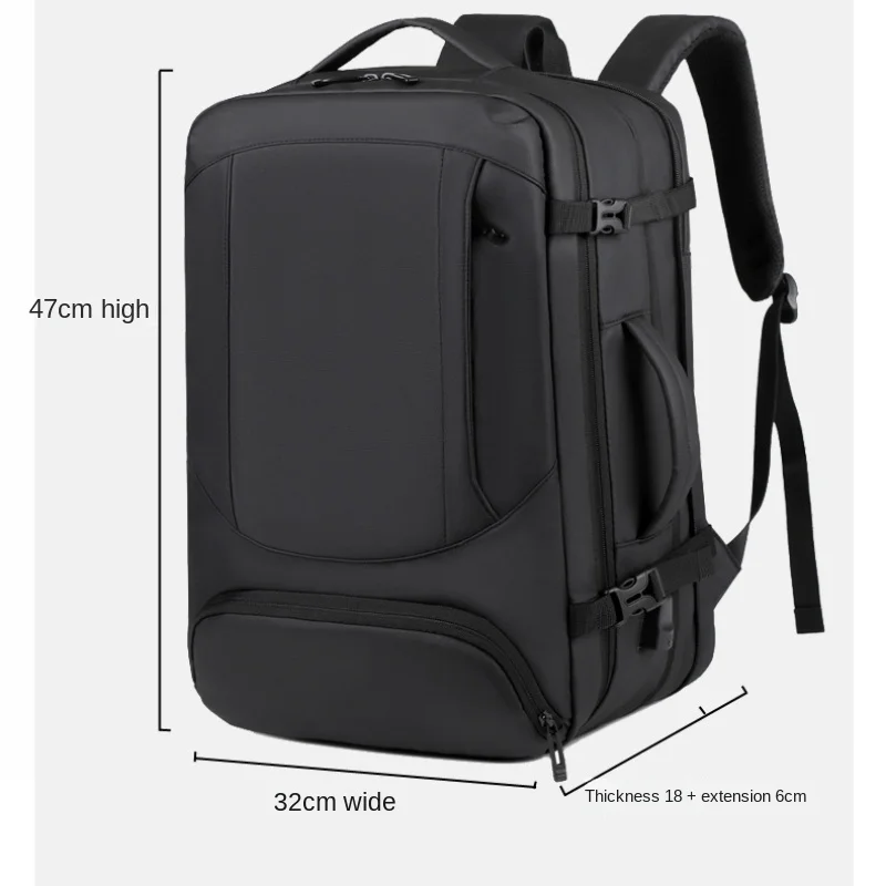 Mochila de Viagem Impermeável Multifuncional para Homens, Expansão De Carregamento USB, Saco De Laptop De Negócios, Grande Capacidade, Novo