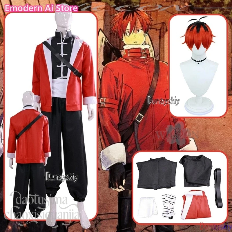

Stark Winter Clothing New Skin Costume 코스프레 Anime Frieren: Beyond Journey's End Red Furry Coat Black Suit Bag Wigs Christmas