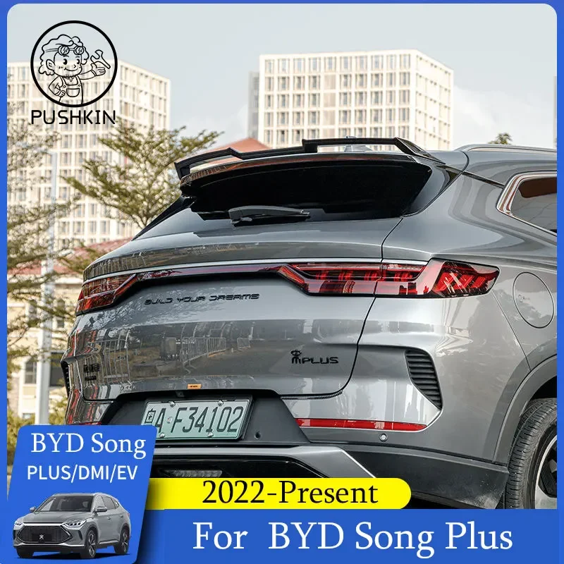 2023 New Motion spoiler for BYD Song plus 2021-2022 Top Center Wing Trunk Spoiler Top Wing Trunk Decoration Fixed Wind Wing