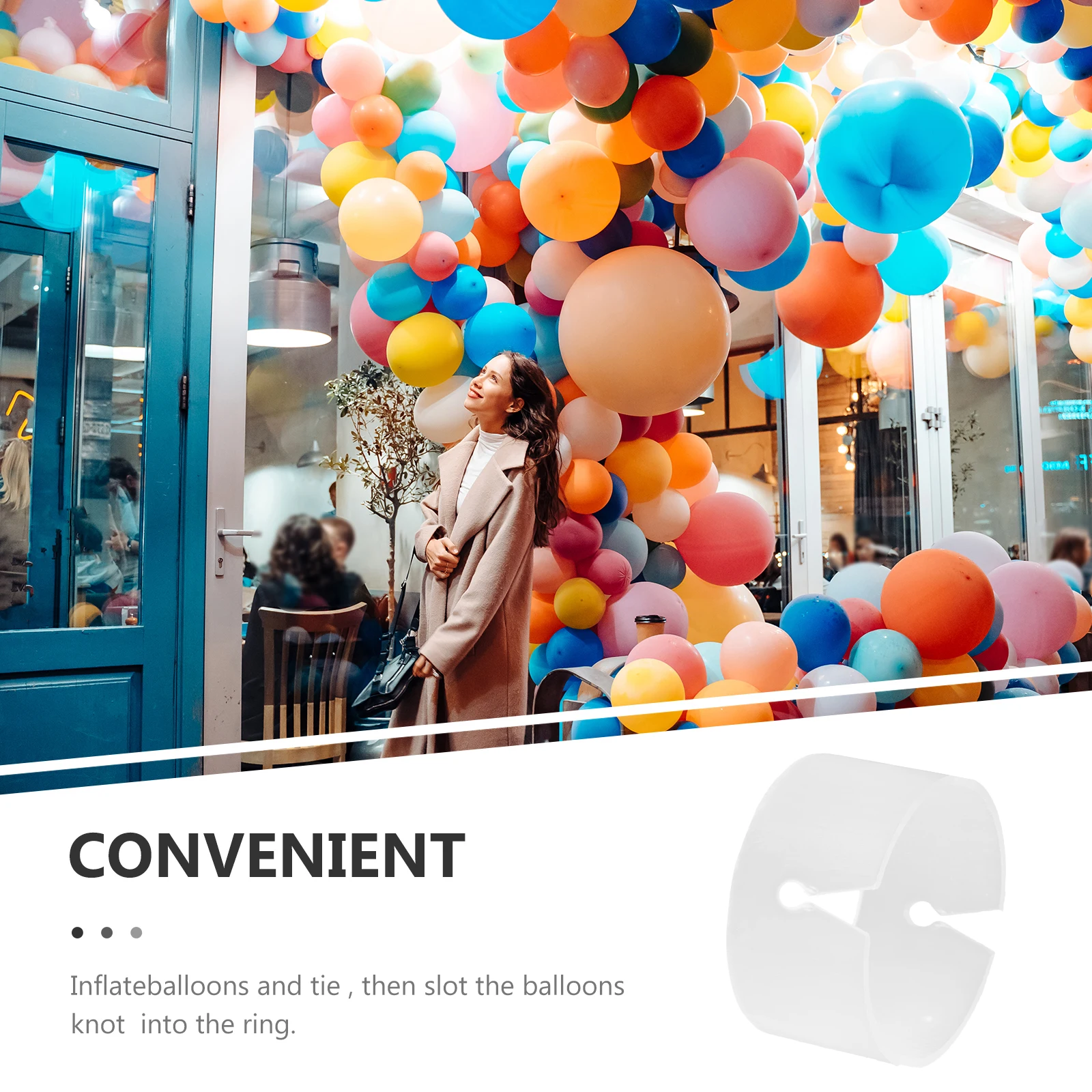 150 قطعة من موصلات قوس البالونات حلقات مشبك بلاستيكي لسهولة إعداد تزيين البالونات وإكسسوارات حفلات الزفاف والمناسبات #1